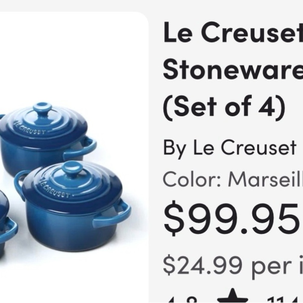 Le Creuset Stoneware Set in Deep Blue